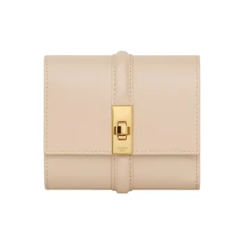 CELINE 16 Calfskin Wallet Small Size Women's Nude