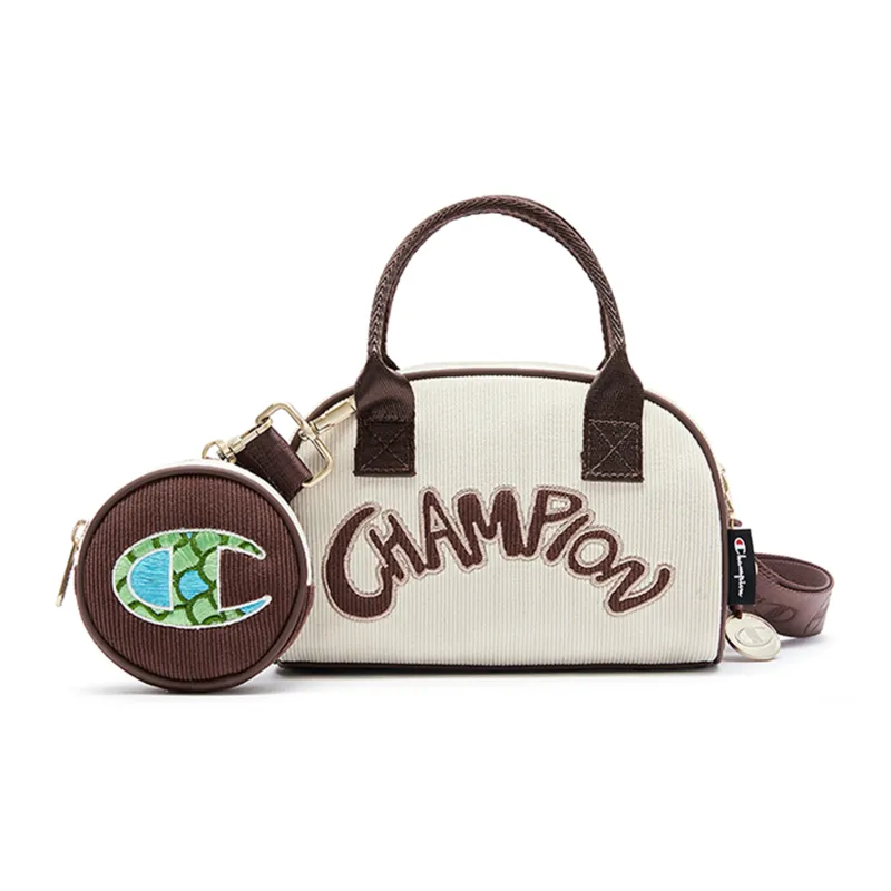 Champion Fabric Shoulder Bag Small Size Unisex Red/Dark Brown-0