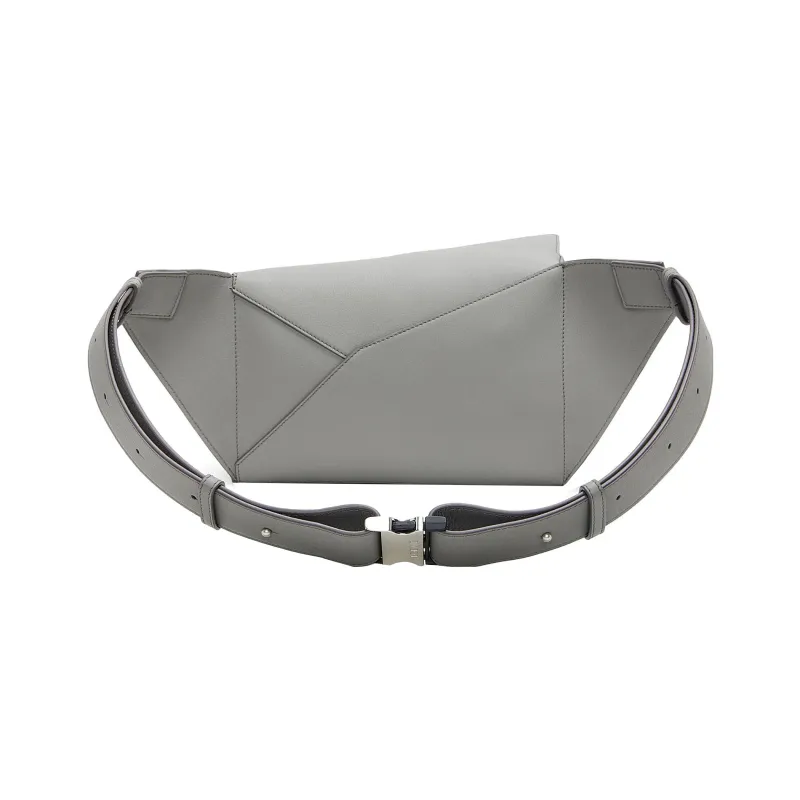 LOEWE Puzzle Cow Leather Fanny Pack Small Size Women's Asphalt Gray-3