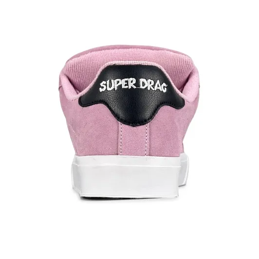LuzaoT SUPER DRAG Low Top Skateboard Shoes Women's Pink-4