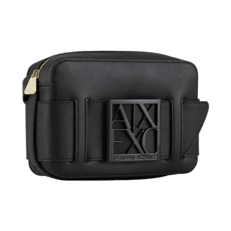 ARMANI EXCHANGEAE Polyurethane And Polyester Blend Camera Bags Shoulder Bag Crossbody Bag Women's Black-1