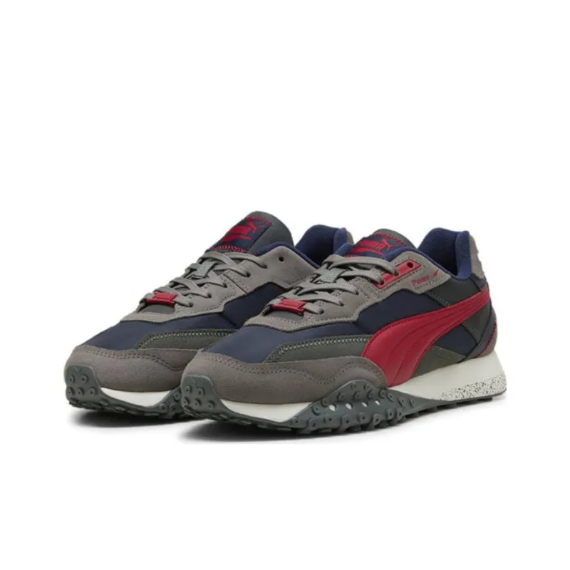 Puma Blacktop Rider Low Blue Gray Red-2