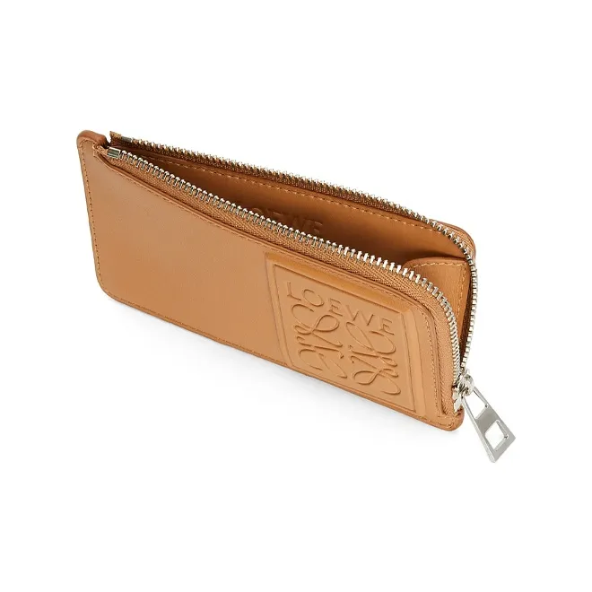 LOEWE Satin Cow Leather Wallets Card Holders Regular Men's Warm Sand Yellow-2