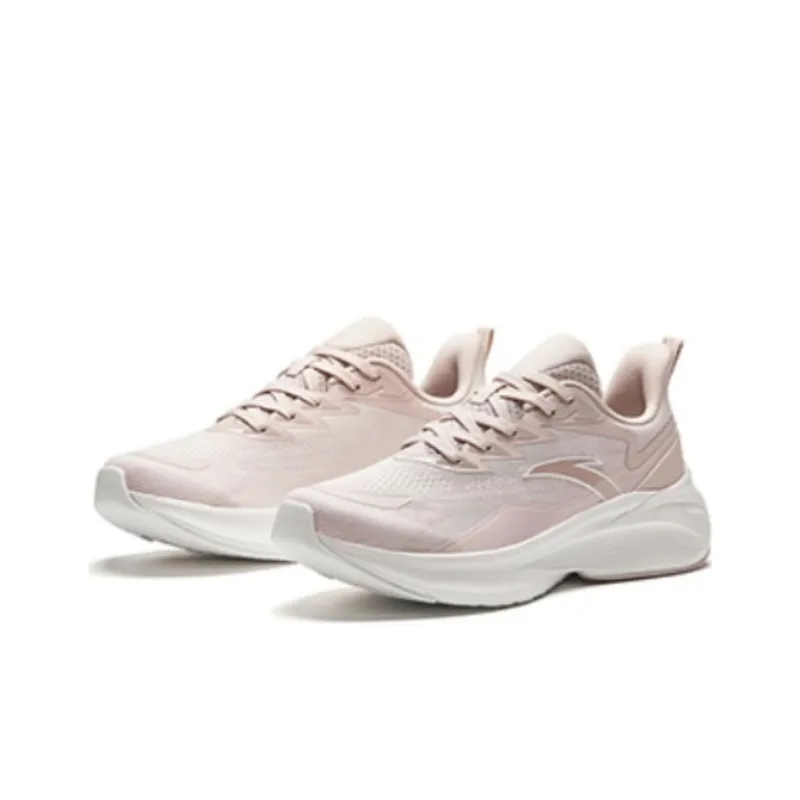 Anta Cushioning Wear Resistant Low Top Sprint Running Shoes Women's Pink-1