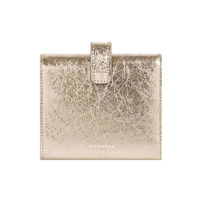 Givenchy Calfskin Card Holder Wallet Small Size Women's Dusty Gold-2