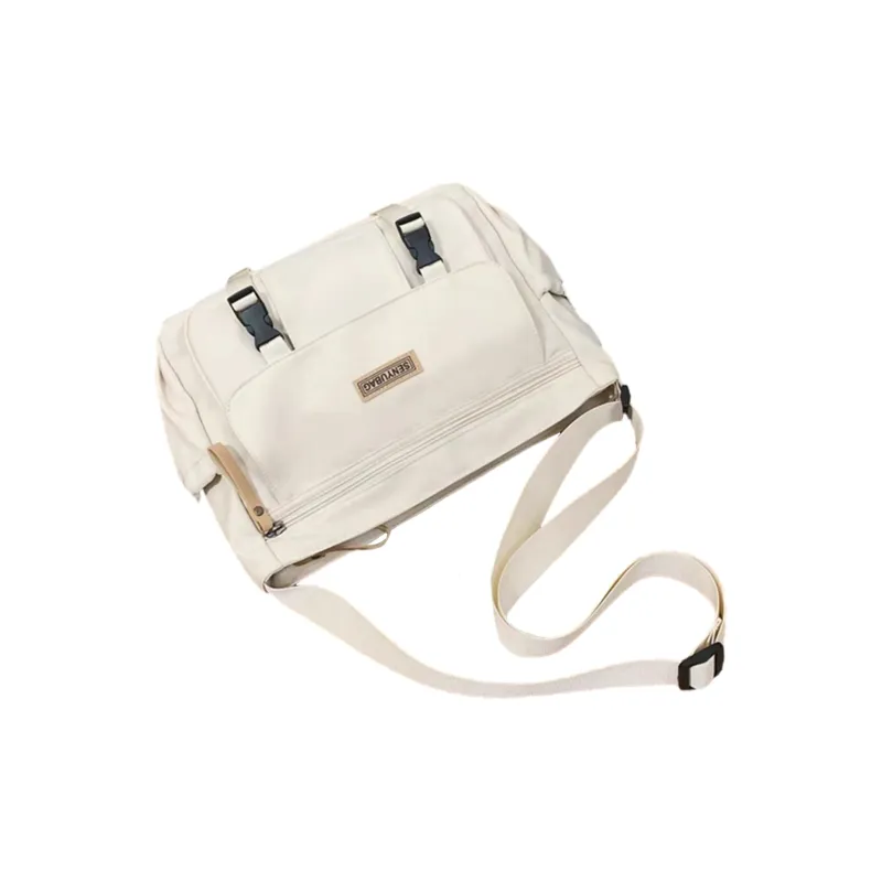 TAKI Nylon Shoulder Bag, Crossbody Bag Medium Size Unisex White/Black/Blue/Khaki/Green-4