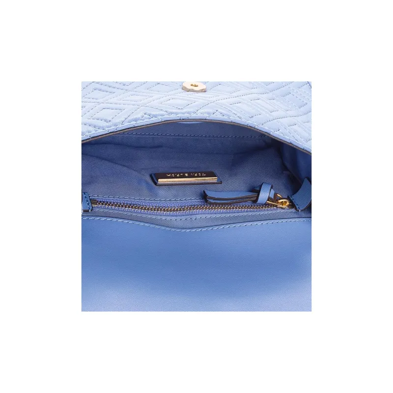 TORY BURCH Fleming Leather Chain Bag Handbag Shoulder Bag Crossbody Bag Small Size Women's Blue-5