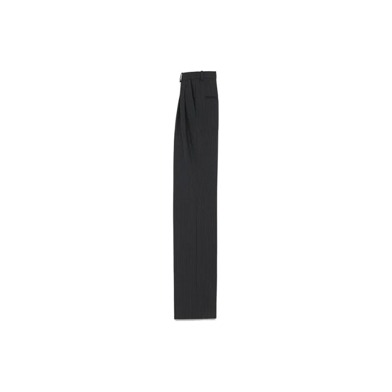 SAINT LAURENT Striped Wide Leg Trousers-1