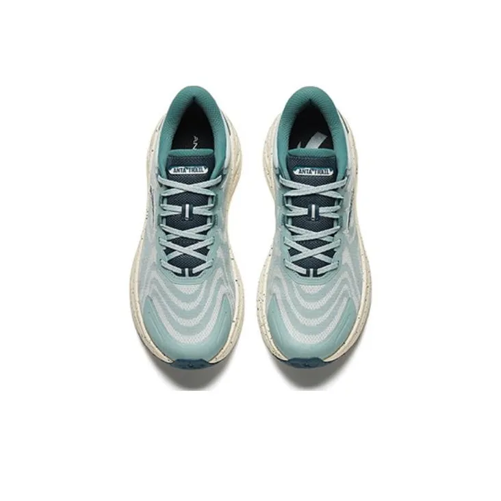 Anta Cushioning Low-Top Running Shoes Men's Asphalt Gray Green-2