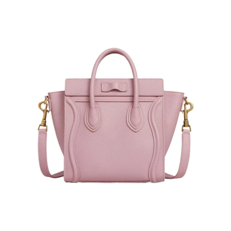 CELINE Luggage Drumhead Calfskin Smile Bag Shoulder Bag Crossbody Bag Handbag Extra Mini Women's Petal Pink-2