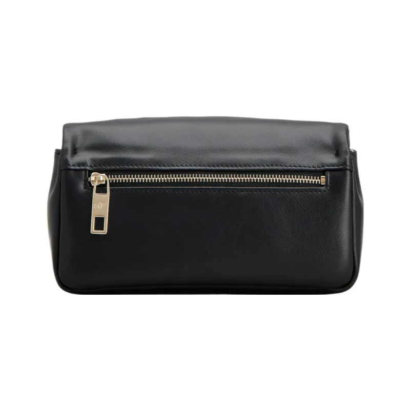 Roger Vivier Leather One Shoulder Crossbody Cell Phone Pouch Regular Women's Black-2