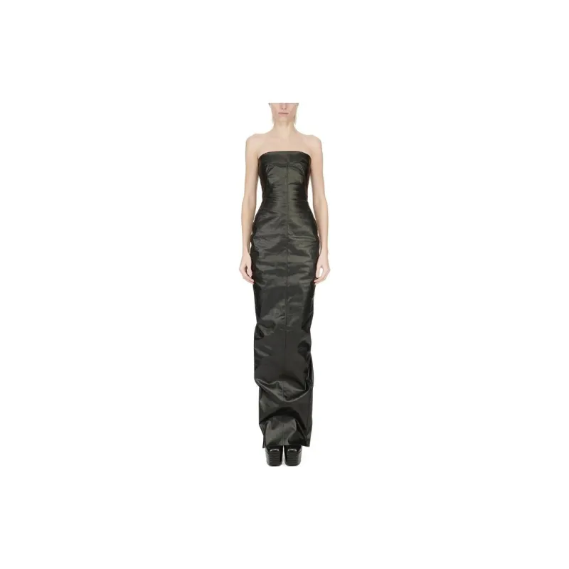 RICK OWENS Floor-Length Strapless Bustier Gown-1