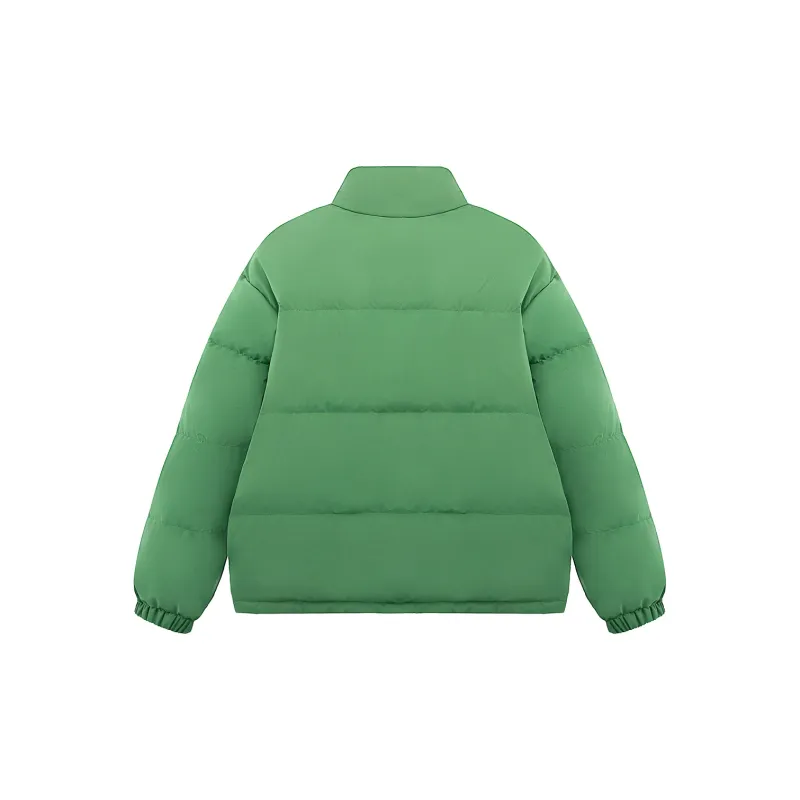 Teach Peace Basic Letter Print Thickened Stand Collar 90 Fill Power White Duck Down Coat Down Jacket Unisex-1