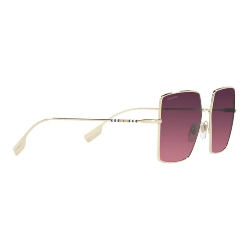 Burberry Metal Irregular Shape Sunglasses Men's Gold-2