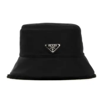 PRADA Logo Plaque Bucket Hat