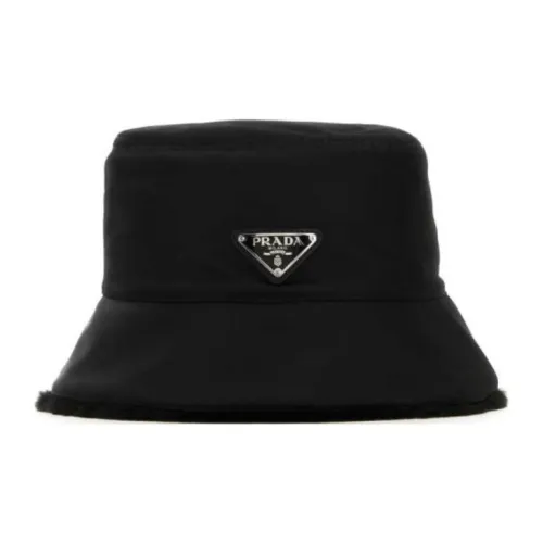 PRADA Logo Plaque Bucket Hat
