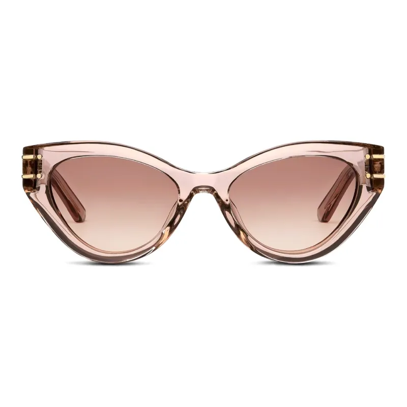 DIOR Acetate Irregular Shape Sunglasses Women's Pink-1