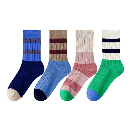AUGUST Mid Calf Socks Women's 4 Pack