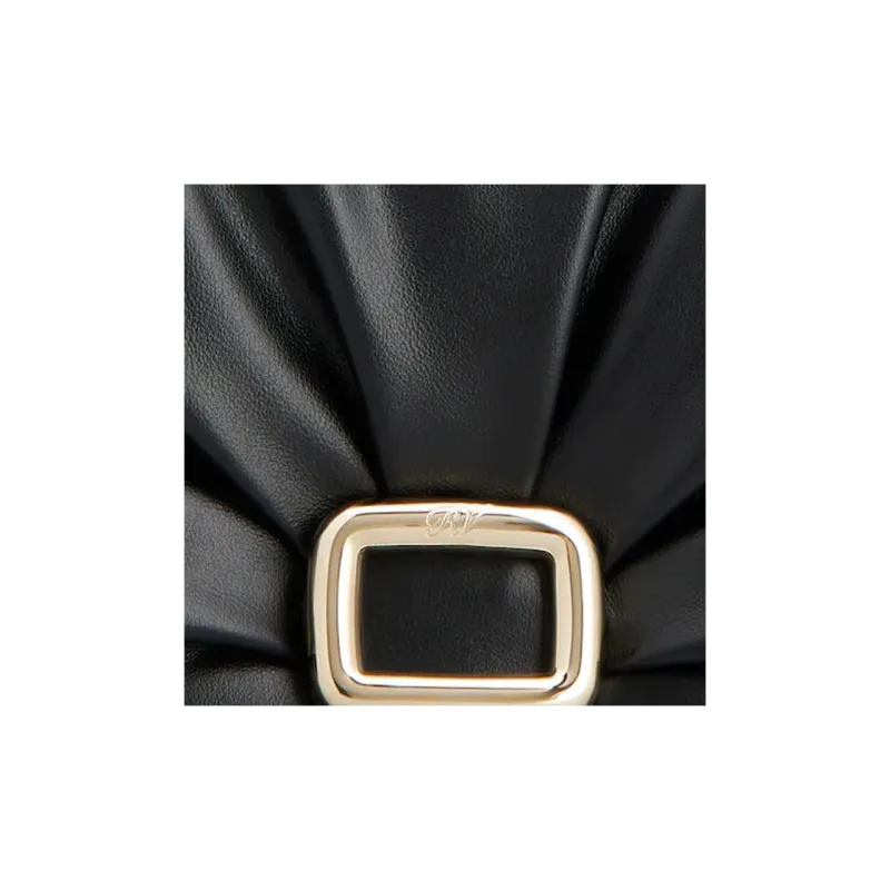 Roger Vivier Leather One Shoulder Crossbody Cell Phone Pouch Regular Women's Black-4