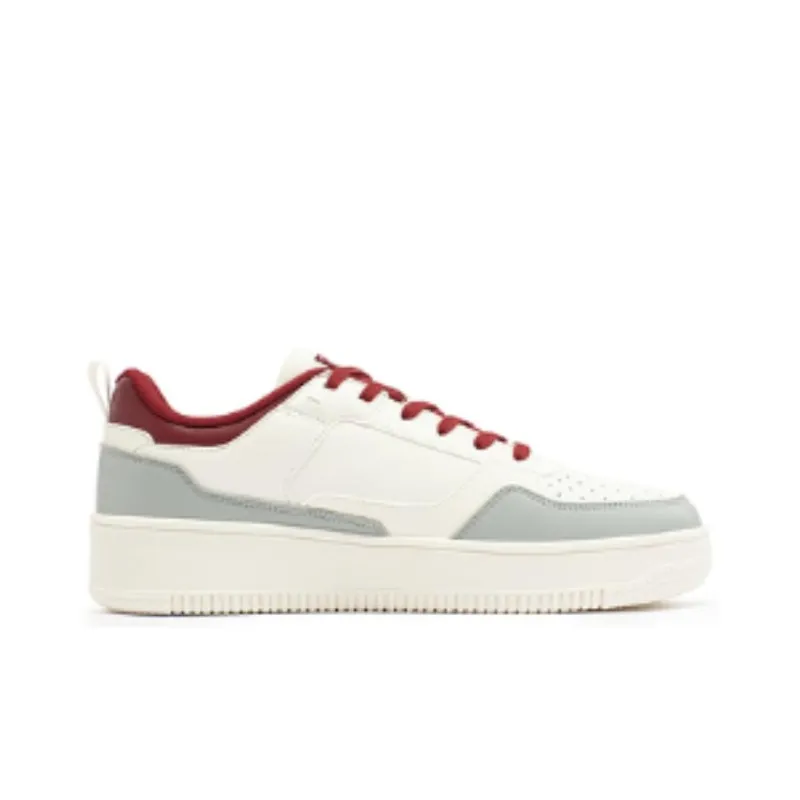 361° Low Top Skateboard Shoes Men's White Red-1