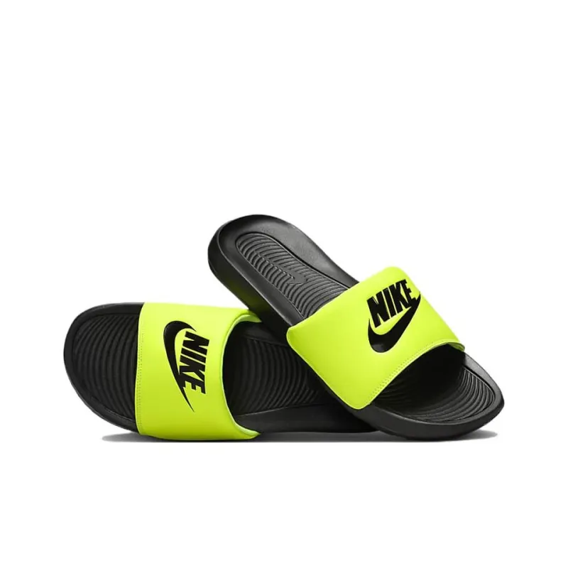Nike Victori One Slides 'Yellow Black'-3