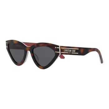 DIOR Irregular Shape Sunglasses Women's Brown