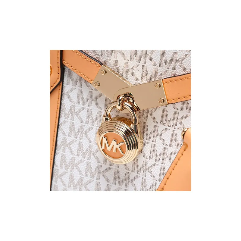 MICHAEL KORS Nouveau Hamilton Artificial Leather One Shoulder Handbag Tubas Women's Orange-3