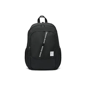 QIAODAN Polyester Backpack Regular Unisex Black