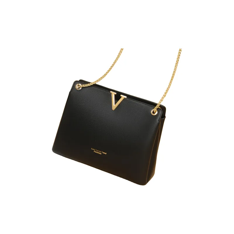 Versman Pu Small Square Bag Shoulder Bag Large Size Women's Black, Gray-3