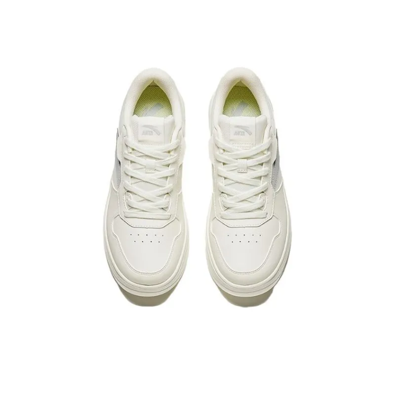 Anta Basic Life Collection Anti Slip Wear Resistant Low Top Skateboard Shoes Women's White Gray-1