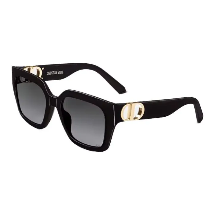 DIOR Irregular Shape Sunglasses Women's Black-0
