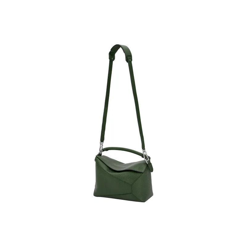 LOEWE Puzzle Grained Calfskin Handbag, Shoulder Bag, Crossbody Bag Men's Aquarium Green-4