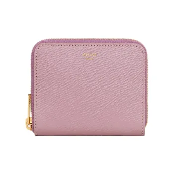 CELINE Grained Calfskin Wallet Small Size Women's Petal Pink