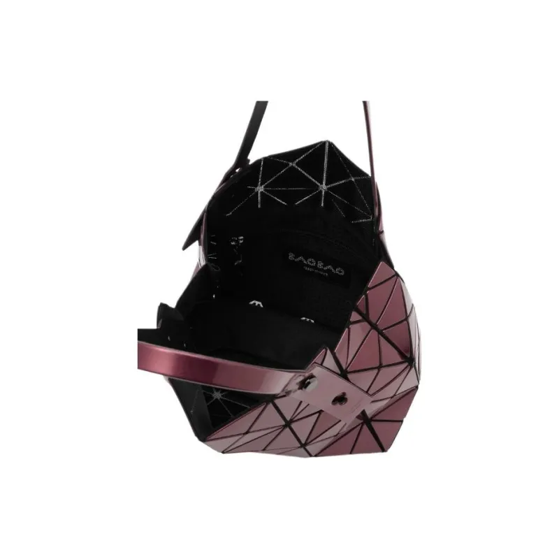ISSEY MIYAKE Polyvinyl Chloride Resin Bucket Bags Handbags Women's Burgundy-2