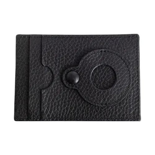 OFF-WHITE Diag-Stripe Leather Card Holder Black