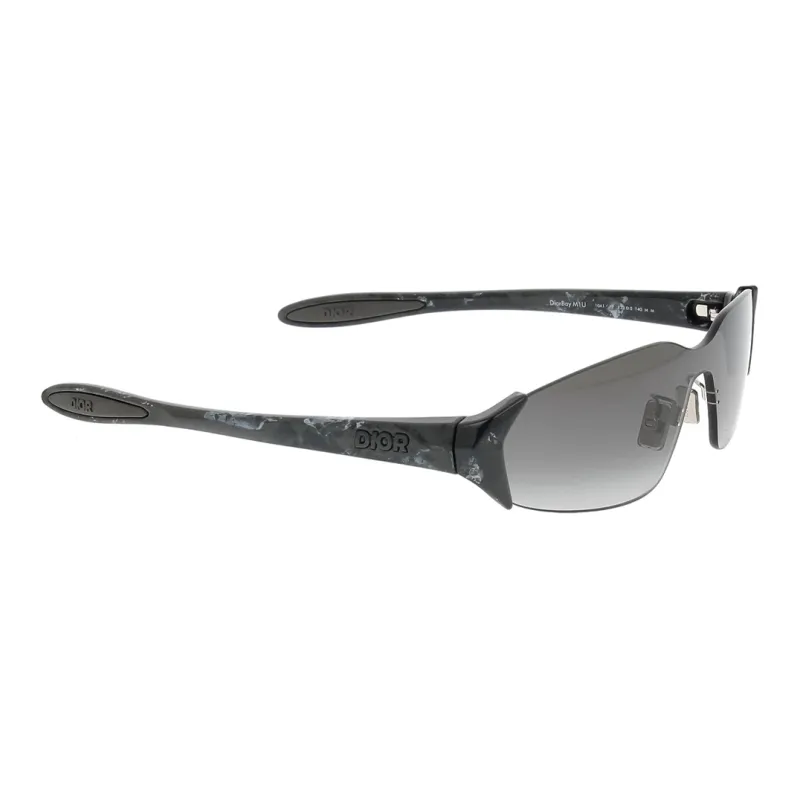 DIOR Acetate Irregular Shape Sunglasses Women's Black-1