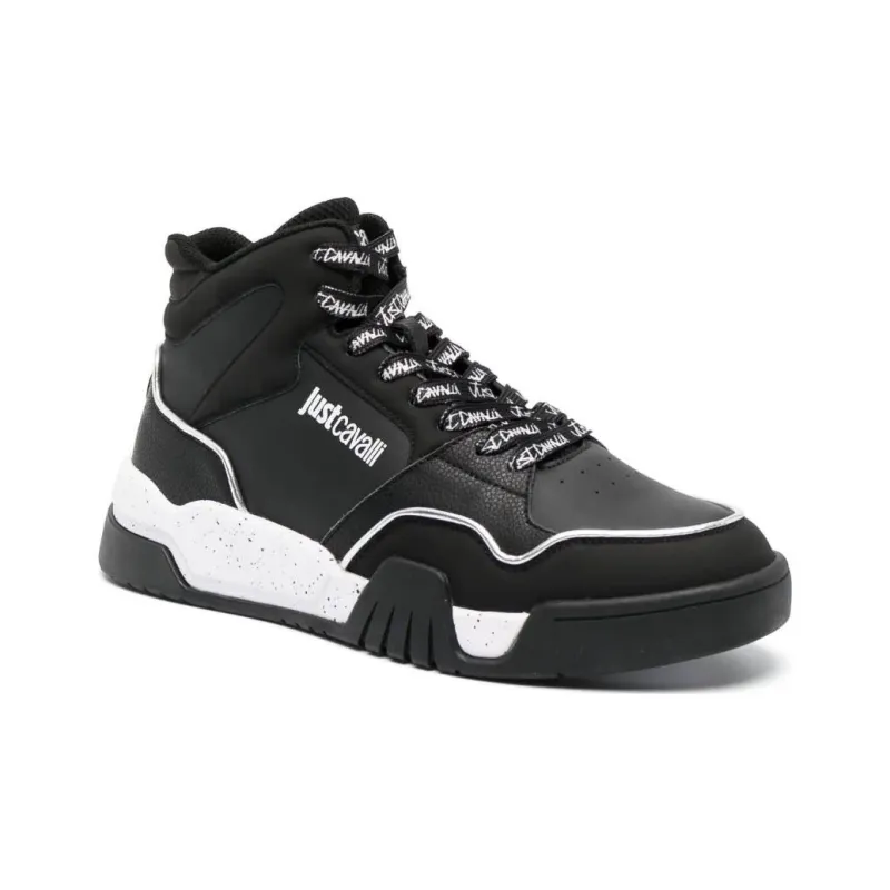 Just Cavalli Lace-up Panelled Sneakers-2