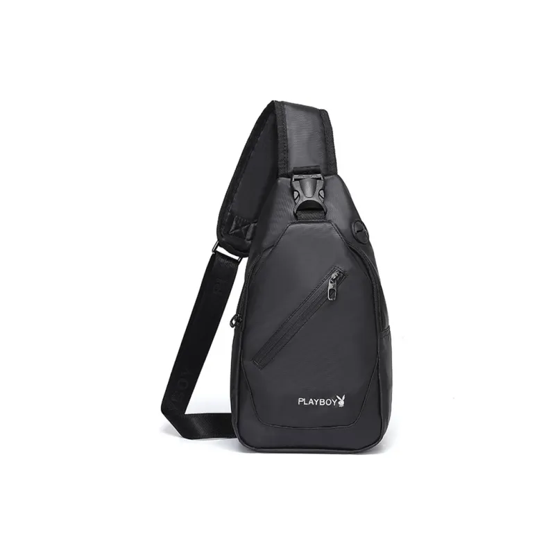 Playboy Fabric Crossbody Bag, Sling Bag Men's Black-0