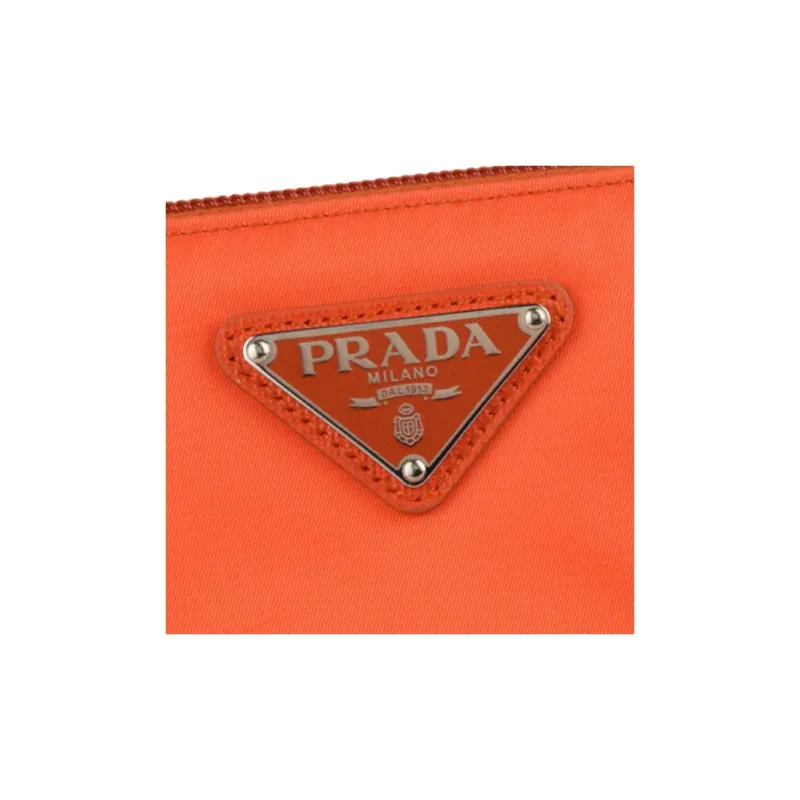 PRADA Nylon Clutch Women's Orange-5