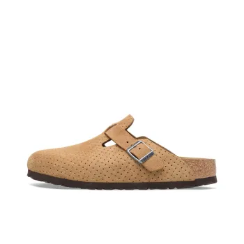 Birkenstock Closed Toe Slippers Unisex Light Brown Narrow