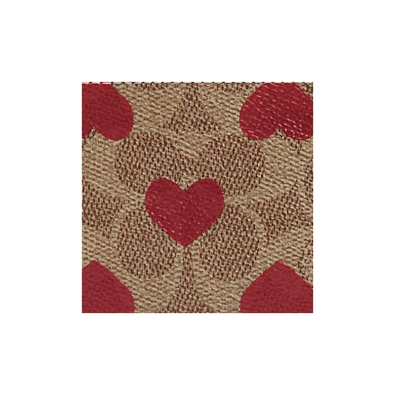 COACH Card Case With Cow Leather Card Holder Mini Women's Brown-4