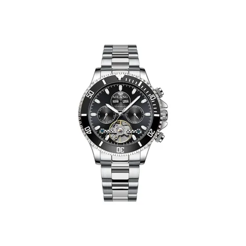 AILANG Automatic Mechanical Movement Stainless Steel Watchband Watch Men's Watches Green Dial