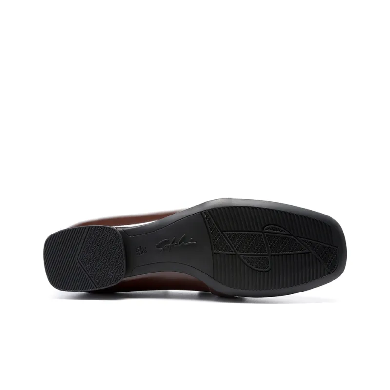 Satchi Loafers 1.5CM Women's Brown-5