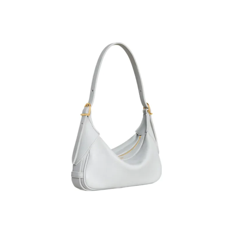 CELINE Romy Collection Soft Cow Leather Handbag Shoulder Bag Women's Moon White-1