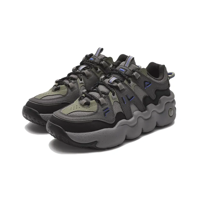 FILA Panini High Top Vintage Basketball Shoes Men's Black Gray-2