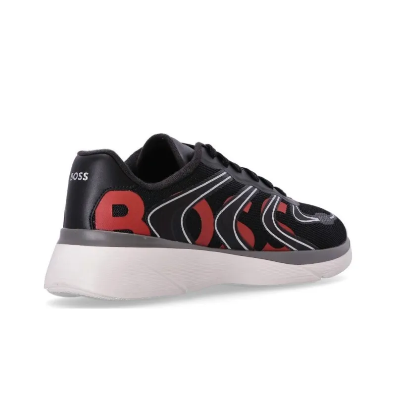 BOSS Reflective-detail Mesh Low-top Sneakers-3
