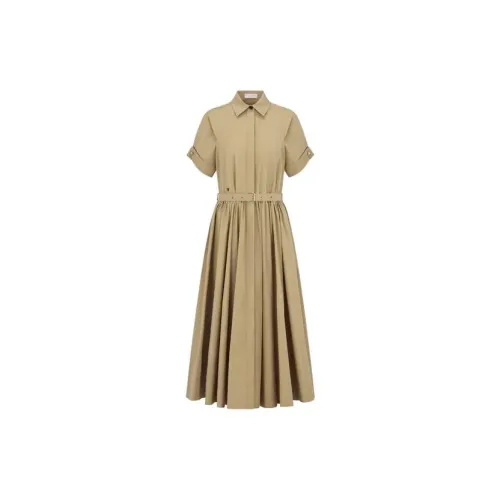 DIOR Short-Sleeved Dresses Women's Khaki