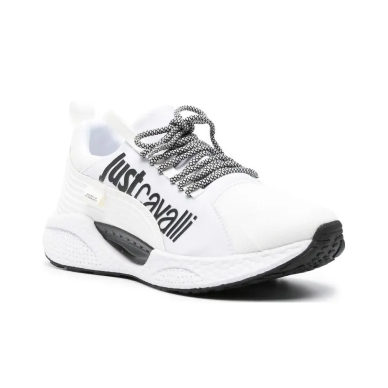 Just Cavalli Low-Top Casual Shoes Men's White Black-1