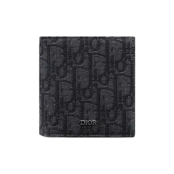 DIOR Jacquard Wallet Men's Black