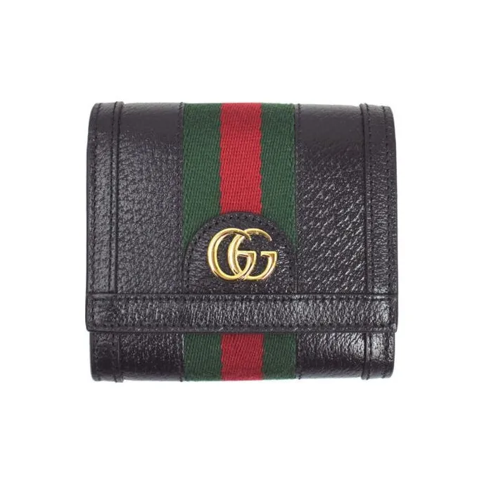 GUCCI Ophidia Canvas With Leather Wallet Women's Black-0